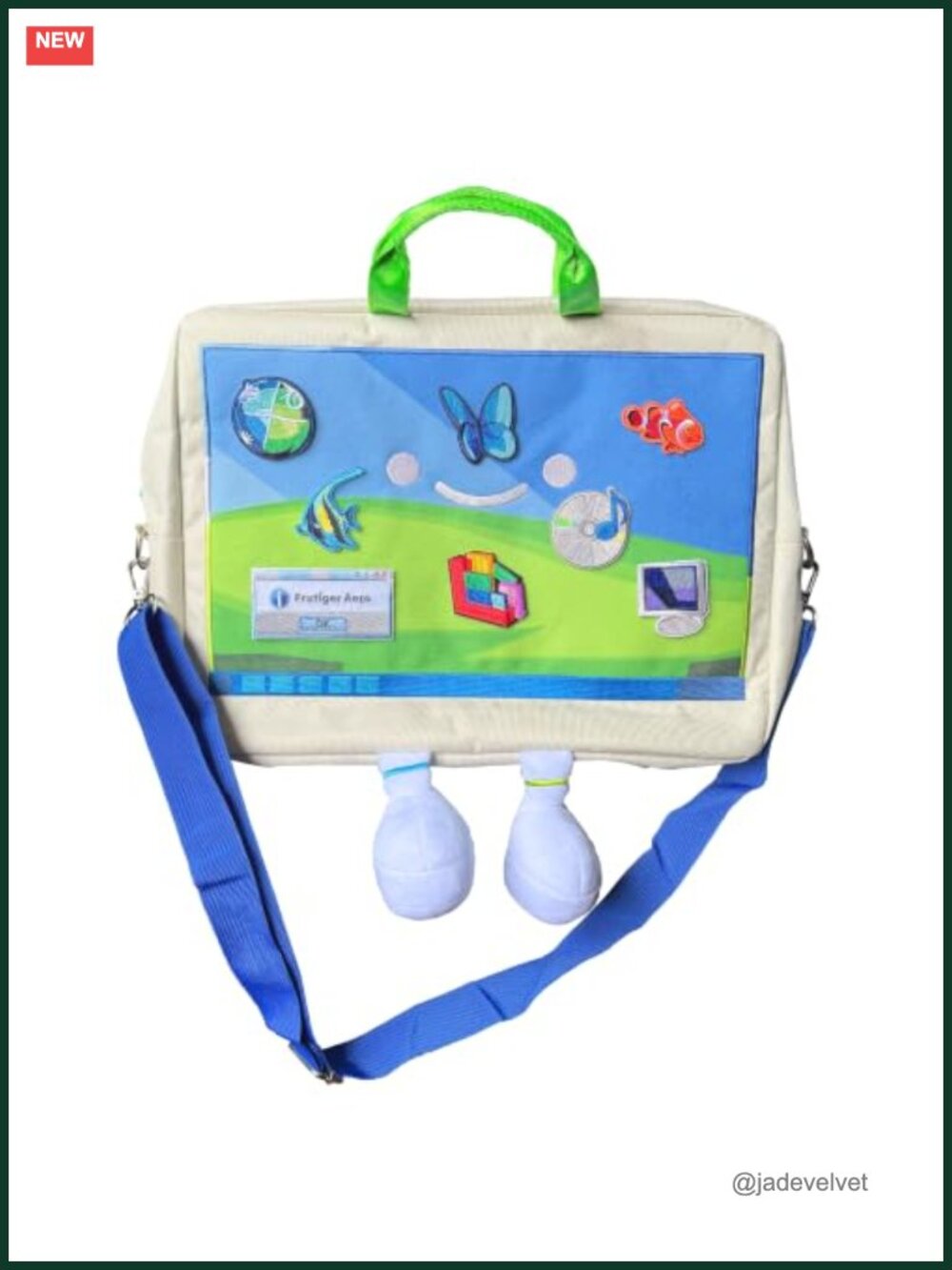 Messenger Laptop Bag with 12 Velcro Icon Patches